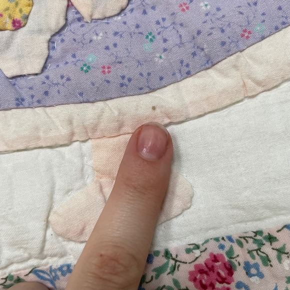 Vintage Handmade Sunbonnet Sue Quilted Pillow Case Sham Patchwork Farmhouse - Picture 4 of 8